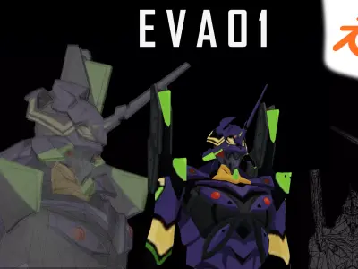 Evangelion 01 Low-poly 3D model