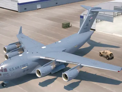  Oshkosh M ATV Loaded in Boeing C17 Globemaster III 