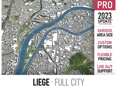 Liege  Low-poly 3D model