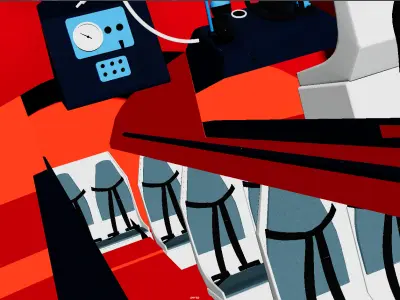  Lifeboat with Full Frame Complete Exterior and Interior Low-poly 3D model