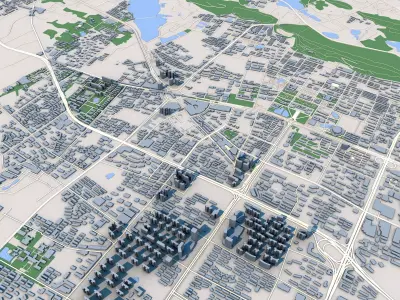 Wuhan City China 3D model