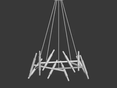 CHANDELIER PENTAGONE LE PETITE JONATHAN BROWNING  3D model