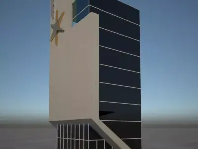 MODREN BUILDING VRAY Free 3D model