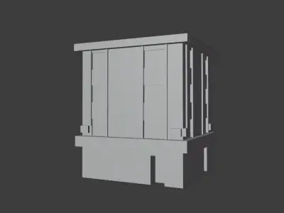 Architectural Building-4 Free low-poly 3D model