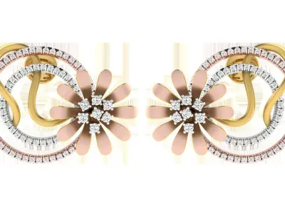 Women Pendant Earring Sets 3dm STL OBJ FBX Renders Details 3D print model 22