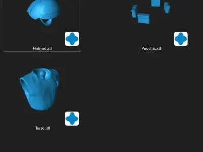 Rebel Trooper Helmet bundle set 3D print model