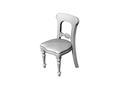 Dolls House Miniature Victorian Long Dining Table and Chairs 3D print model