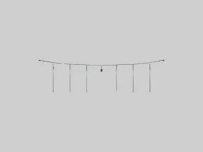 Icicle String Lights model Low-poly 3D model