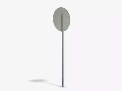 Minimum Speed Sign Low-poly 3D model