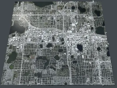 Cityscape Orlando Florida USA 3D model