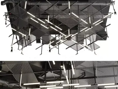 Industrial ceiling 6 3D model