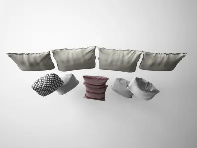 Mixed Pillows - Diversified Designs 3D model