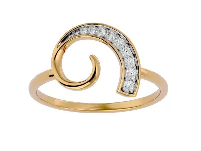 Light Minimalist Diamond Ring 3D print model