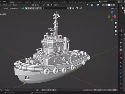 Atlas Tugboat 3D print model