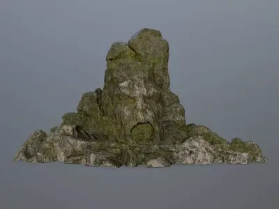 rock gate Low-poly 3D model