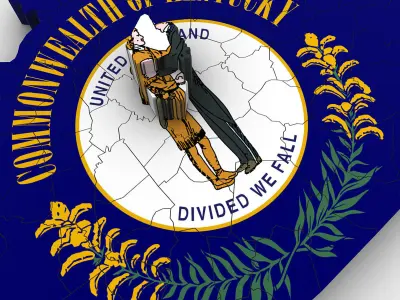 Kentucky Political Map 3D model