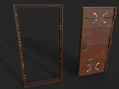 Hermetic Door IV Low-poly 3D model
