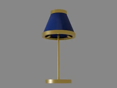 Realistic metal and cloth lamp mini pack Low-poly 3D model