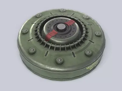 Sci fi land mine Low-poly 3D model