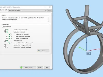 Jewelry ring 406 Free 3D print model