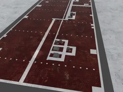 EDDB Technical Building 4 Low-poly 3D model