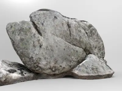 ROCK3 HIGH AND LOW POLY 8K Low-poly 3D model