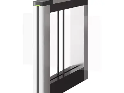 High-speed turnstile with swing doors 3D model