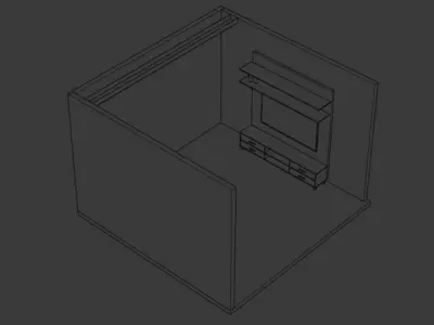 TV Rack Free low-poly 3D model