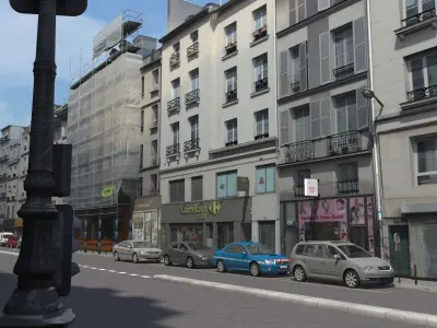 Paris street set - Rue du faubourg Saint Martin 3D model