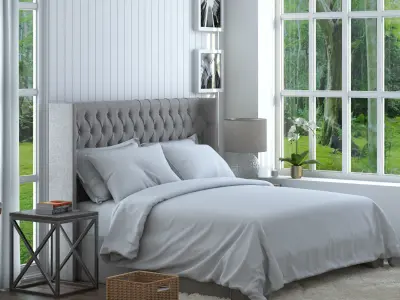 Interior Bedroom Scene 01 Low-poly 3D model