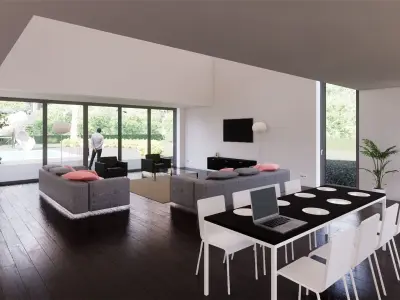 Revit luxery house with a lot of familys and good textures 3D model