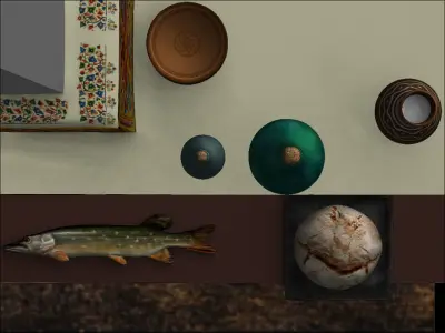 Rural stove  Low-poly 3D model