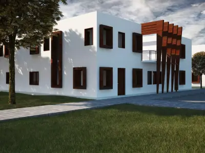 Modern House 3Ds Max and Revit file Free 3D model