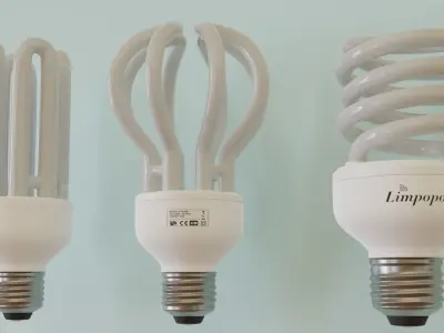 Energy bulb Low-poly 3D model