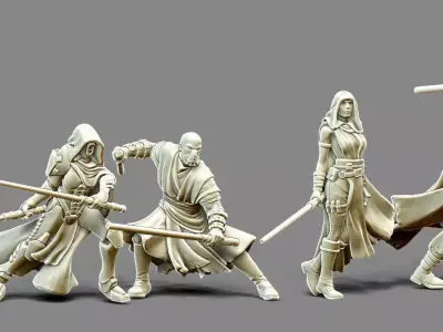 Dark side Bundle - 4 miniatures 35 mm scale 3D print model