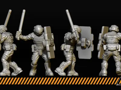 Street cops 3D print model