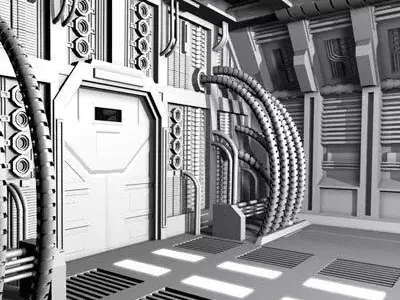 Science-fiction door 3D model