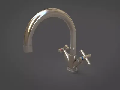 Kitchen tap - PBR - lowpoly Low-poly 3D model