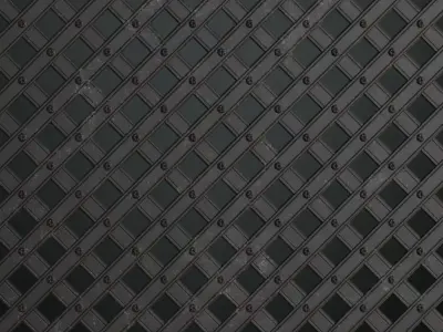 Medieval Riveted Iron Portcullis Metal PBR Seamless Texture