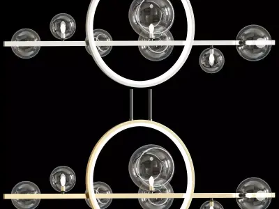 Artpad Round Ring Led Pendant Light Kitchen Suspension Lamp 3D model