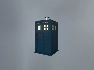 DOCTOR WHO - TOM BAKER TARDIS - Rogue Film Productions Low-poly 3D model