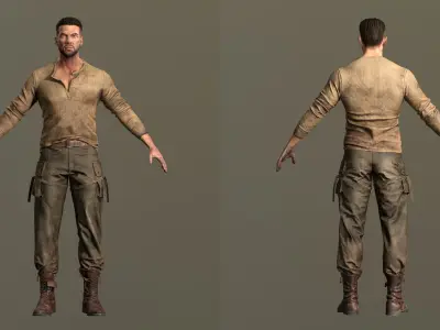  Soldier - Game Character - Rigged 