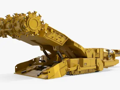  Heavy-Duty Continuous Miner for Rock Extraction Yellow 