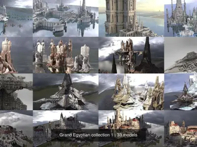 Grand Egyptian collection 1 3D Model Pack