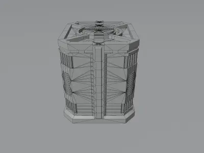 Sci-Fi Barrel 3 Low-poly 3D model