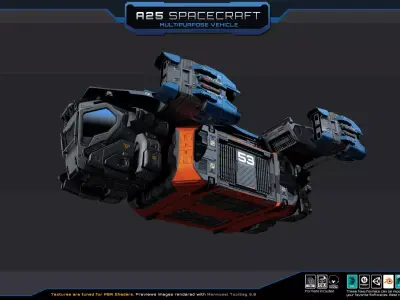 A25 Spacecraft - Multipurpose  Low-poly 3D model