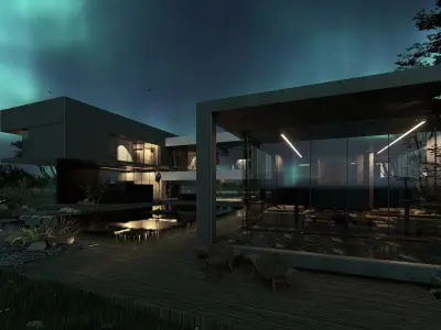  Modern beach villa Lumion n Revit free basic furniture 