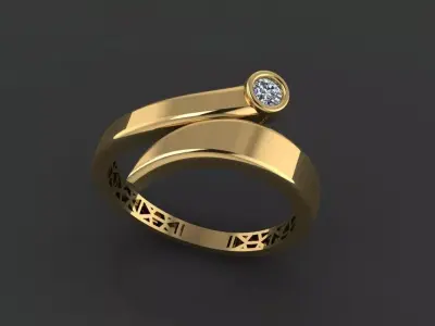 Women Wedding Engagement Ring 43 3D print model