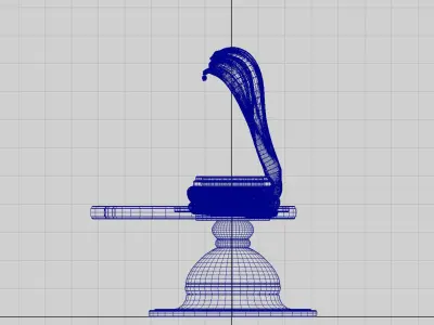 oil lamp peacock 3D model purchase