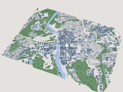 Porvoo City Finland 3D model